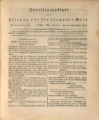 Zeitung für die elegante Welt Samstag 13. Dezember 1823