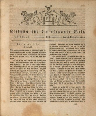 Zeitung für die elegante Welt Dienstag 16. Dezember 1823