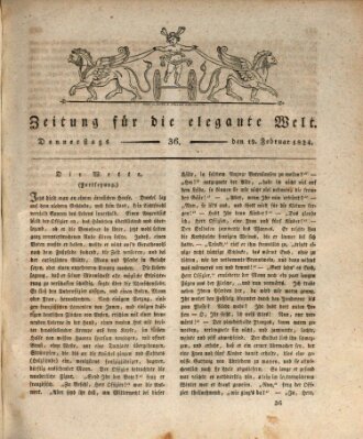 Zeitung für die elegante Welt Donnerstag 19. Februar 1824
