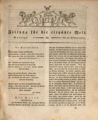 Zeitung für die elegante Welt Montag 23. Februar 1824