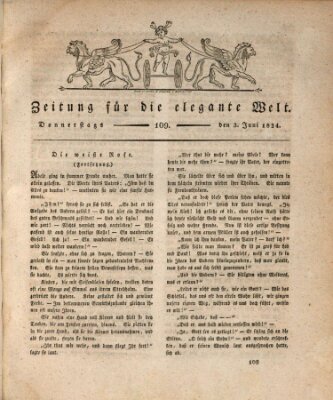 Zeitung für die elegante Welt Donnerstag 3. Juni 1824