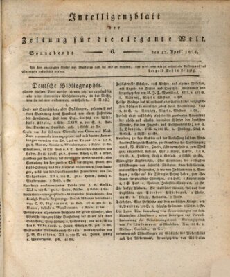 Zeitung für die elegante Welt Samstag 17. April 1824