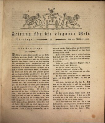 Zeitung für die elegante Welt Dienstag 11. Januar 1825