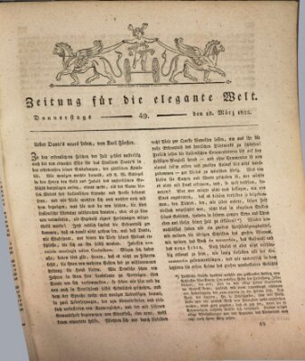 Zeitung für die elegante Welt Donnerstag 10. März 1825