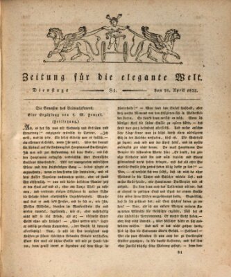 Zeitung für die elegante Welt Dienstag 26. April 1825