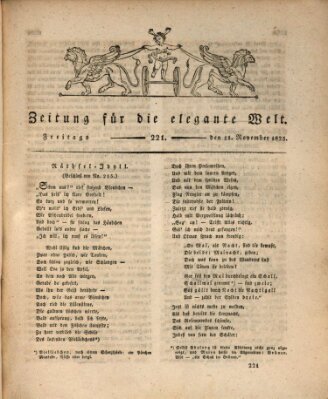 Zeitung für die elegante Welt Freitag 11. November 1825