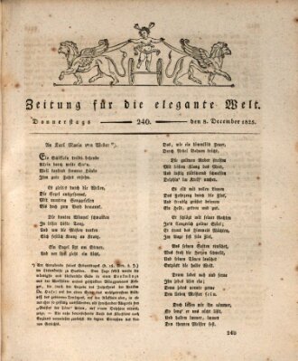 Zeitung für die elegante Welt Donnerstag 8. Dezember 1825