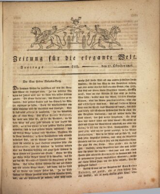Zeitung für die elegante Welt Freitag 27. Oktober 1826
