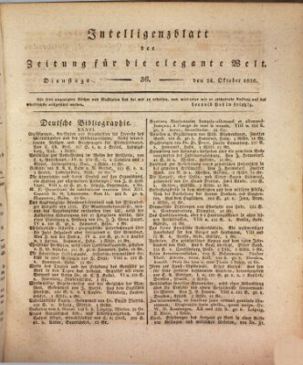Zeitung für die elegante Welt Dienstag 24. Oktober 1826