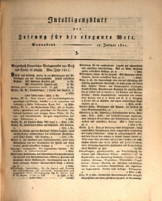 Zeitung für die elegante Welt Samstag 17. Januar 1801
