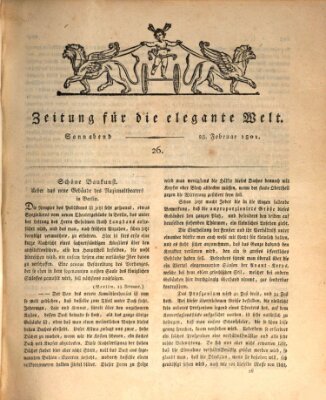Zeitung für die elegante Welt Samstag 28. Februar 1801