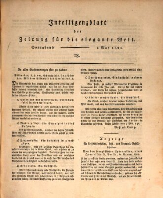Zeitung für die elegante Welt Samstag 2. Mai 1801