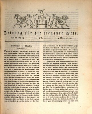 Zeitung für die elegante Welt Donnerstag 4. März 1802