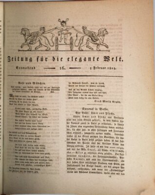 Zeitung für die elegante Welt Samstag 5. Februar 1803