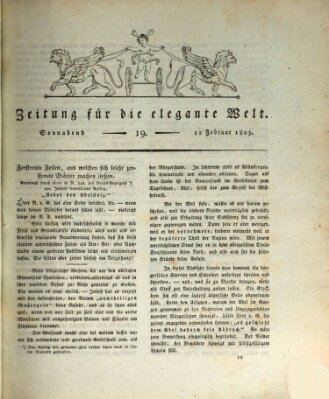 Zeitung für die elegante Welt Samstag 12. Februar 1803