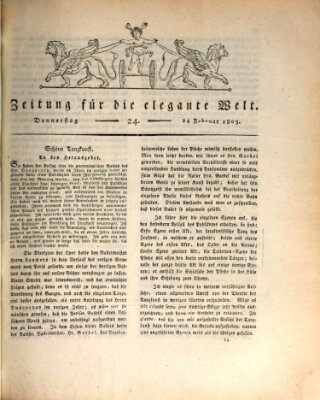 Zeitung für die elegante Welt Donnerstag 24. Februar 1803
