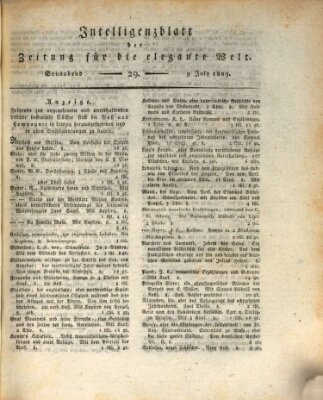 Zeitung für die elegante Welt Samstag 9. Juli 1803