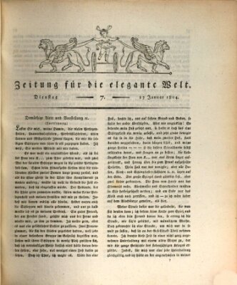 Zeitung für die elegante Welt Dienstag 17. Januar 1804