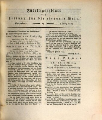 Zeitung für die elegante Welt Samstag 3. März 1804