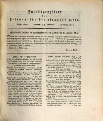 Zeitung für die elegante Welt Samstag 24. März 1804