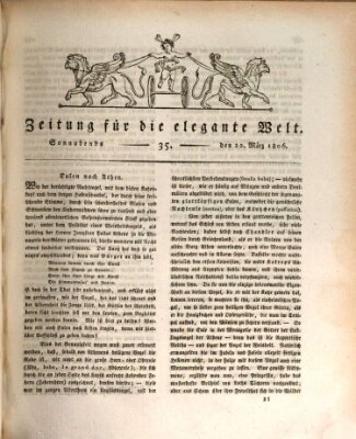 Zeitung für die elegante Welt Samstag 22. März 1806