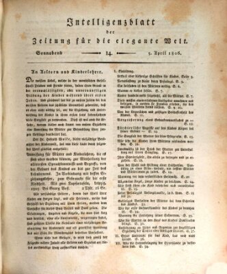 Zeitung für die elegante Welt Samstag 5. April 1806