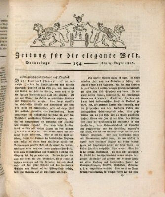 Zeitung für die elegante Welt Donnerstag 25. Dezember 1806