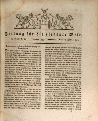 Zeitung für die elegante Welt Donnerstag 18. Juni 1807