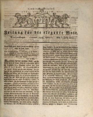 Zeitung für die elegante Welt Donnerstag 2. Juli 1807