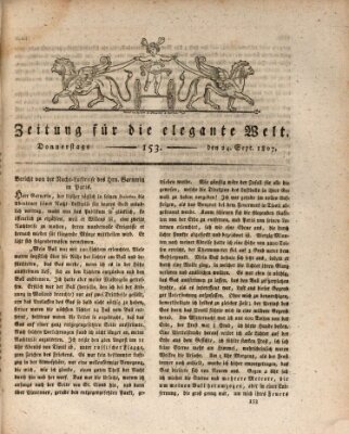 Zeitung für die elegante Welt Donnerstag 24. September 1807