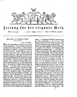 Zeitung für die elegante Welt Montag 17. Oktober 1808