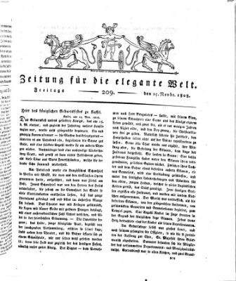 Zeitung für die elegante Welt Freitag 25. November 1808