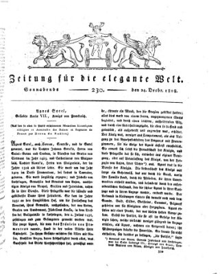 Zeitung für die elegante Welt Samstag 24. Dezember 1808