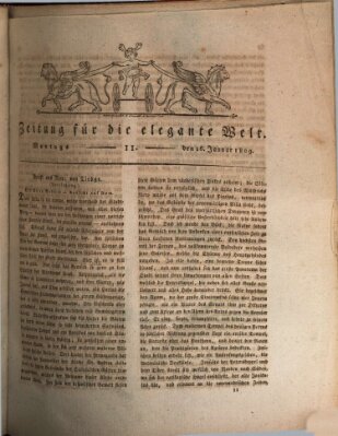 Zeitung für die elegante Welt Montag 16. Januar 1809