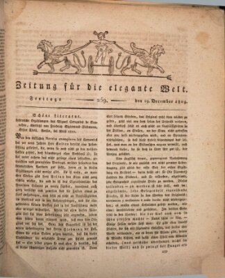 Zeitung für die elegante Welt Freitag 29. Dezember 1809