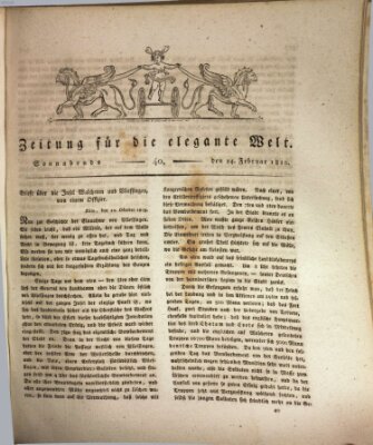 Zeitung für die elegante Welt Samstag 24. Februar 1810
