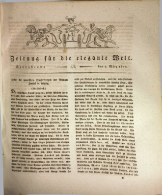 Zeitung für die elegante Welt Samstag 3. März 1810