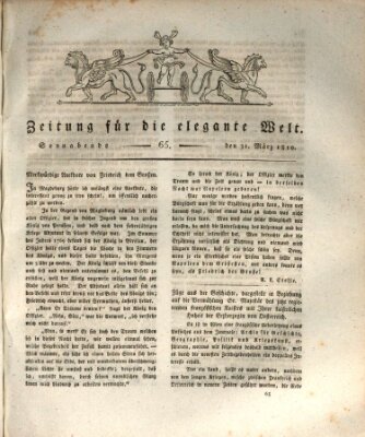 Zeitung für die elegante Welt Samstag 31. März 1810