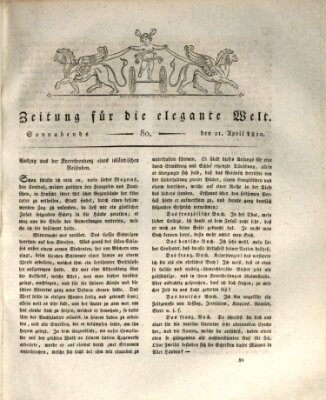 Zeitung für die elegante Welt Samstag 21. April 1810