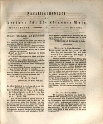 Zeitung für die elegante Welt Samstag 21. April 1810