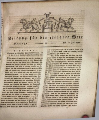 Zeitung für die elegante Welt Montag 16. Juli 1810