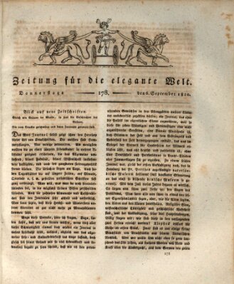Zeitung für die elegante Welt Donnerstag 6. September 1810