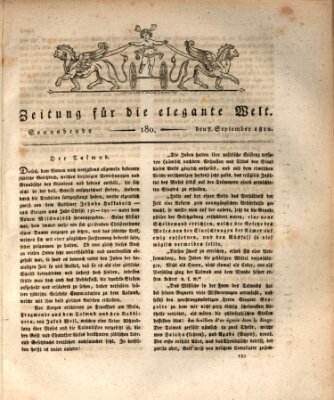 Zeitung für die elegante Welt Samstag 8. September 1810
