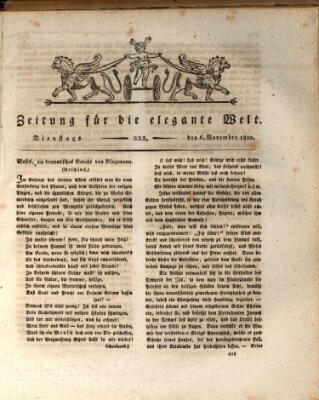Zeitung für die elegante Welt Dienstag 6. November 1810