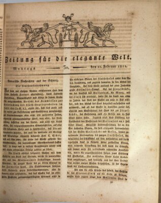 Zeitung für die elegante Welt Montag 11. Februar 1811