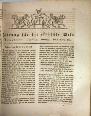 Zeitung für die elegante Welt Samstag 2. März 1811