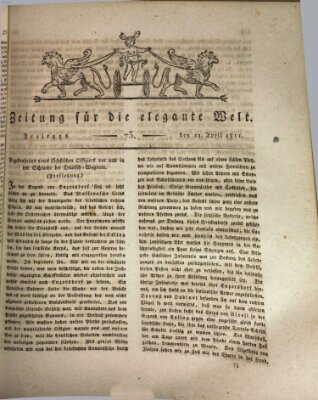 Zeitung für die elegante Welt Freitag 12. April 1811