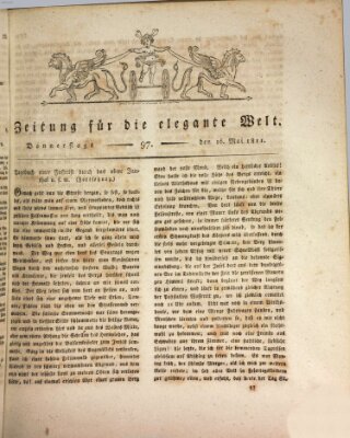 Zeitung für die elegante Welt Donnerstag 16. Mai 1811