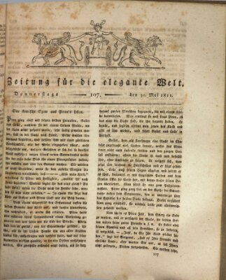 Zeitung für die elegante Welt Donnerstag 30. Mai 1811