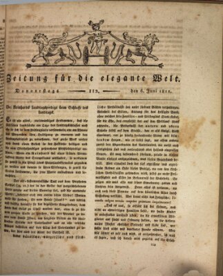 Zeitung für die elegante Welt Donnerstag 6. Juni 1811